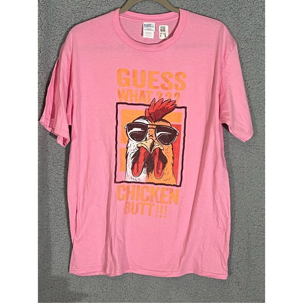 Guess What Chicken Butt Pink T-shirt Size Medium